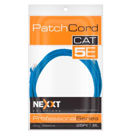 Cable de Conexión Red Nexxt Solutions Cat5e 100 MHz 7.62m 24 AWG Color Azul