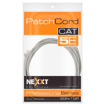 Cable de Conexión Red Nexxt Solutions Cat5e 100 MHz 15.24m 24 AWG Color Gris