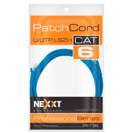 Cable de Conexion Red Nexxt Solutions UTP Cat6 30cm Color Azul