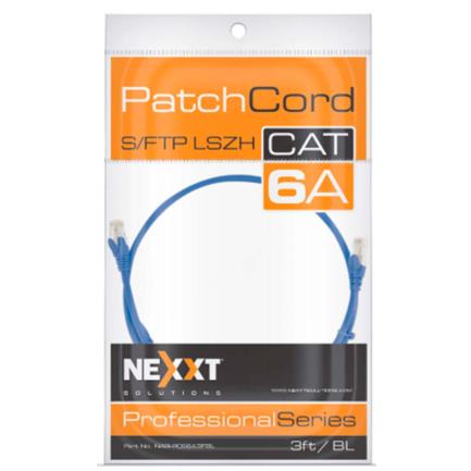 Cable de Conexión Red Nexxt Solutions Cat6A 90cm S/FTP LSZH Color Azul