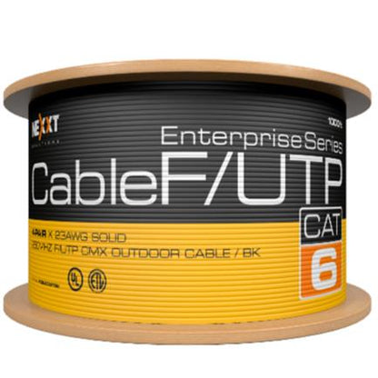 Cable Nexxt Solutions Enterprise Cat6 F/UTP 4P 23AWG CMX Exterior 305m Negro