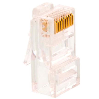 Conectores Modulares Nexxt Solutions AW102NXT01 Conector RJ45 Oro sobre Níquel 30µ Cat 5e Sin Blindaje (100 Pzas)