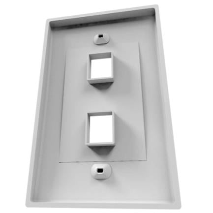 Placa de Pared Nexxt Solutions 2 Puertos para Conectores tipo Keystone Módulo RJ45 Blanco