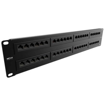 Panel de Conexion Red Nexxt Solutions para Rack Cat5e 48 Puertos Pre-Configurado Sin Blindaje Tipo 110 Esmalte Negro