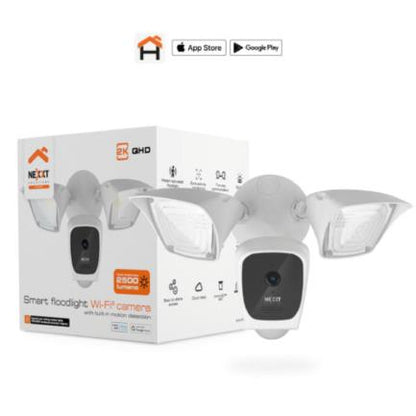 Cámara de Vigilancia Nexxt Home NHC-F610 Exterior 2K QHD 2304 x 1296p 3MP 150° Micrófono Sensores y Parlante Integrados