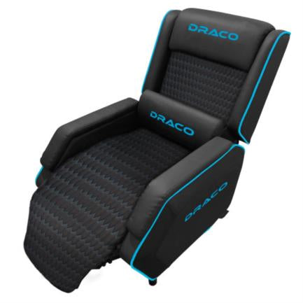 Sofá Gamer Reclinable Dragon XT Modelo Draco Color Negro-Azul