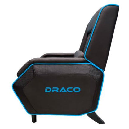 Sofá Gamer Reclinable Dragon XT Modelo Draco Color Negro-Azul