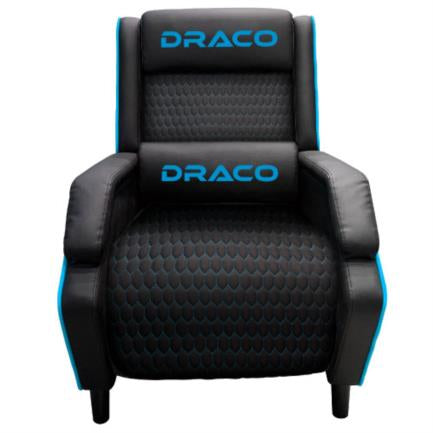 Sofá Gamer Reclinable Dragon XT Modelo Draco Color Negro-Azul