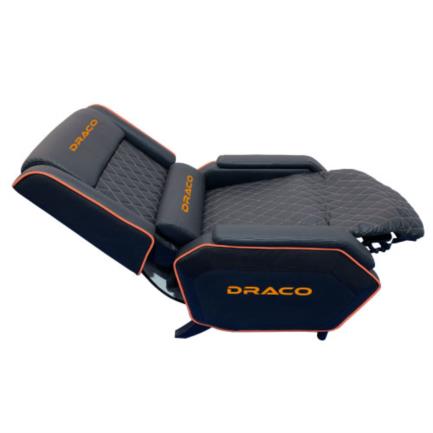 Sofá Gamer Reclinable Dragon XT Modelo Draco Color Negro-Naranja