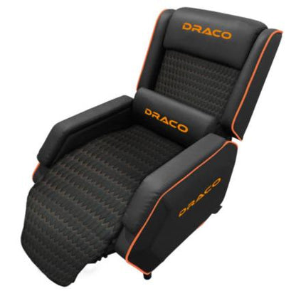 Sofá Gamer Reclinable Dragon XT Modelo Draco Color Negro-Naranja