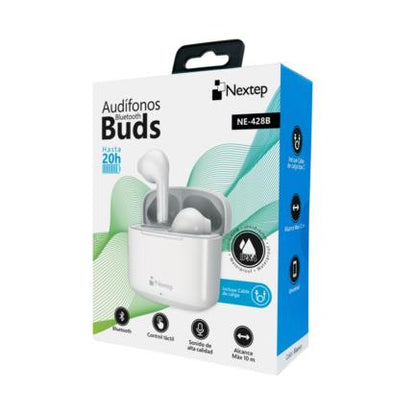 Audifonos Nextep Buds Bluetooth Control Tactil Hasta 20Horas Blanco