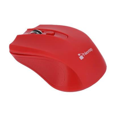 Mouse Nextep Inalámbrico USB Color Rojo 1600 dpi Baterías Incluidas