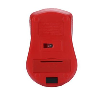 Mouse Nextep Inalámbrico USB Color Rojo 1600 dpi Baterías Incluidas