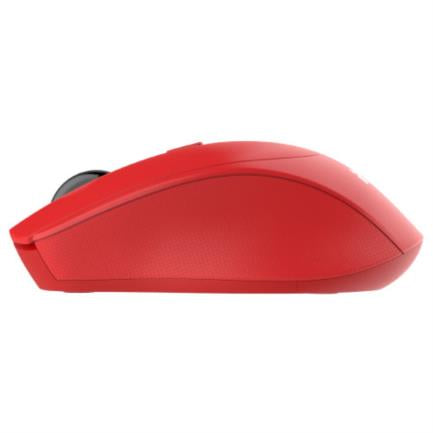 Mouse Nextep Inalámbrico Ergónomico USB 1600 dpi Batería Incluida Color Rojo