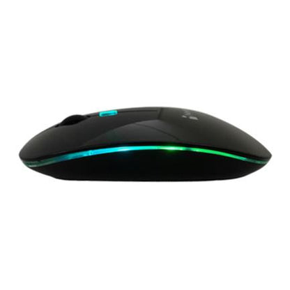 Mouse Nextep Inalámbrico Recargable Delgado/Silencioso RGB 1600 dpi Color Negro