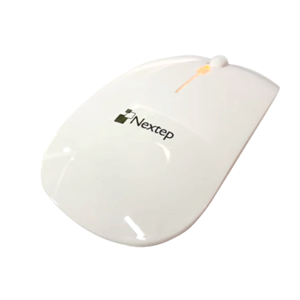 Mouse Nextep Inalámbrico Recargable Delgado/Silencioso RGB 1600 dpi Color Blanco