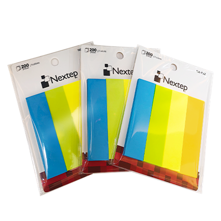 Banderitas Nextep Neon 4 Colores 200 Piezas c/10 Estuches