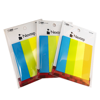 Banderitas Nextep Neon 4 Colores 200 Piezas c/10 Estuches