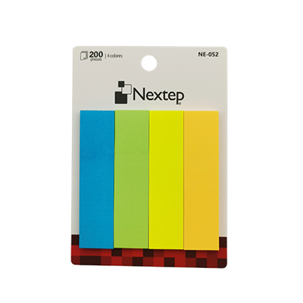 Banderitas Nextep Neon 4 Colores 200 Piezas c/10 Estuches