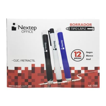 Borrador Nextep Tipo Lápiz Clic/Retráctil C/12