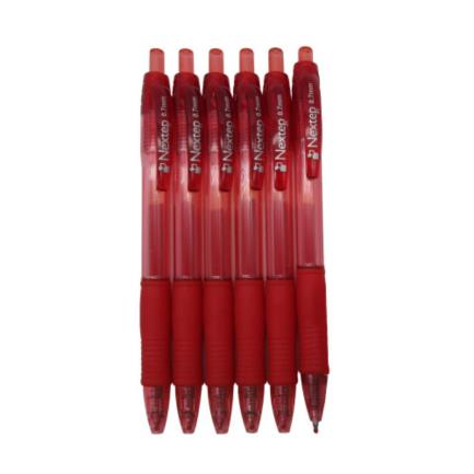 Boligrafo Nextep Gel Retractil Mediano 0.7mm Rojo c/6