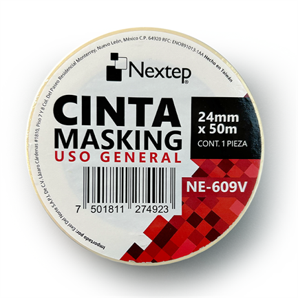 Cinta Masking Uso General Nextep 24 mm x 50 mts