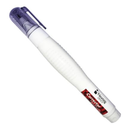 Corrector Nextep Tipo Pluma 8ml Punta Metálica c/12 Piezas