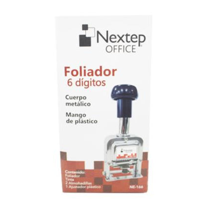 Foliador Nextep Acero 6 Dígitos