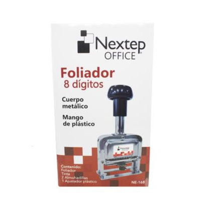 Foliador Nextep Acero 8 Dígitos