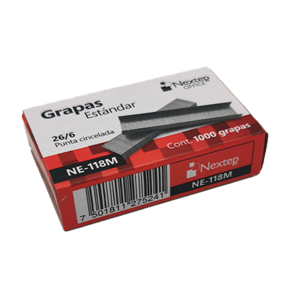 Grapas Estandar Nextep 26/6 c/1000