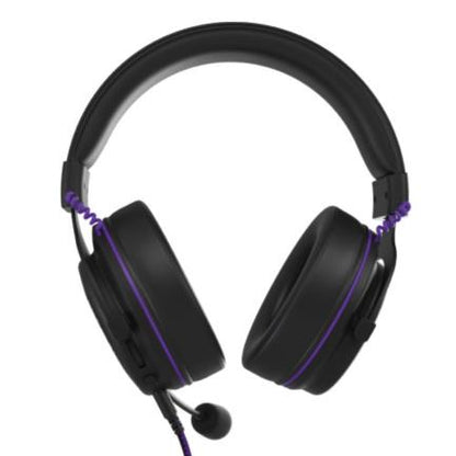 Audífonos Gamer Alámbricos Primus Arcus 260S Diadema Ajustable Micrófono Desmontable USB Color Negro/Morado