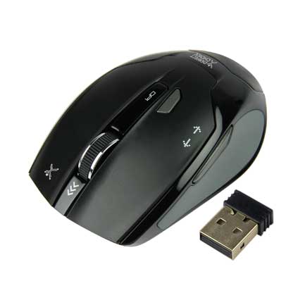 Mouse Inalámbrico Perfect Choice Track Clic Silencioso 1600dpi Color Negro