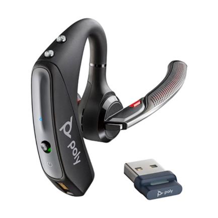 Audífonos Poly Voyager 5200 USB-A Bluetooth con Dongle BT700 Negro