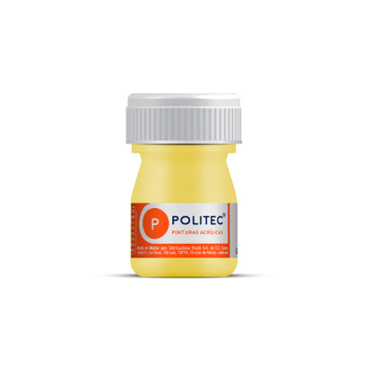 Pintura Acrilica Politec Amarillo Pastel 20 ml No 329 caja c/12 piezas