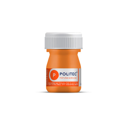 Pintura Acrilica Politec Naranja Claro 20 ml No 332 caja c/12 piezas