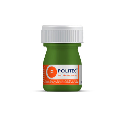 Pintura Acrilica Politec Verde Hoja 20 ml No 328 caja c/12 piezas