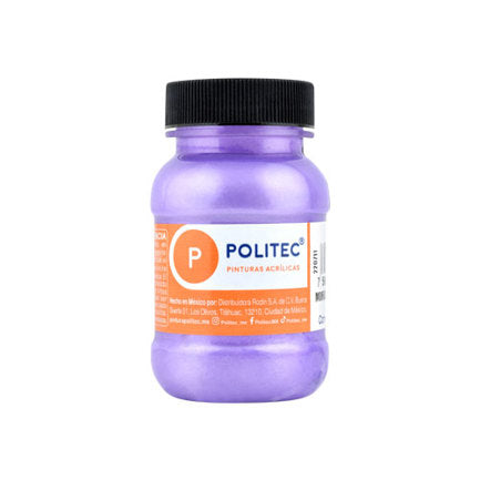 Pintura Acrilica Politec Morado Metalico 100 ml No 534 Caja c/6 piezas