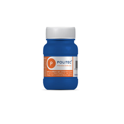 Pintura Acrilica Politec Azul Cobalto 100ml No 310 Caja c/6 piezas