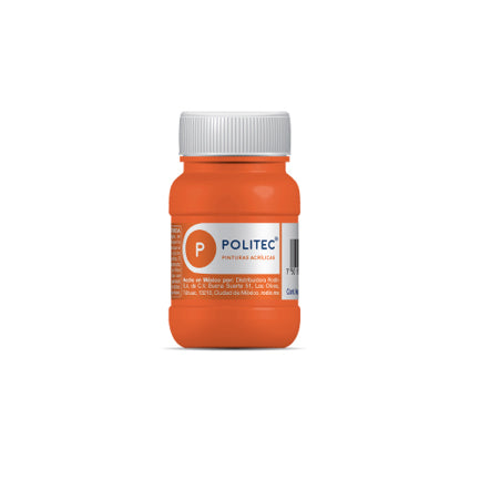 Pintura Acrilica Politec Naranja 100ml No 308 Caja c/6 piezas