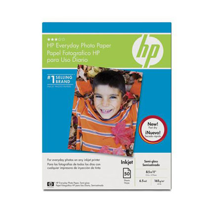 PAPEL HP FOT EVERYDAY SEMI GLOSS 50 HOJAS 8.5 X 11IN