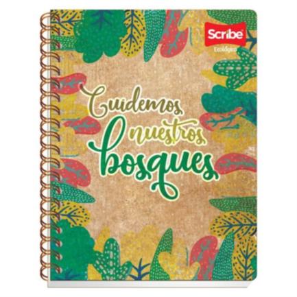 Cuaderno Scribe Doble Espiral Profesional Raya 100H Ecológico 24P