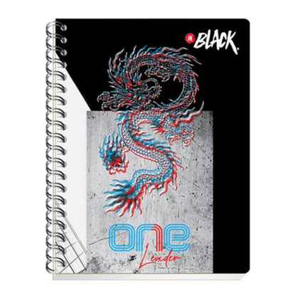 Cuaderno Profesional Scribe InBlack Raya Espiral Doble 100 Hojas