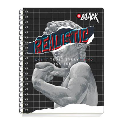 Cuaderno Profesional Scribe InBlack Raya Espiral Doble 100 Hojas