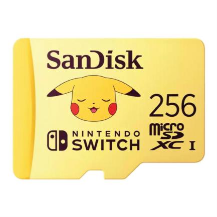 Tarjeta SANDISK microSDXC de 256 GB con Licencia para Nintendo Switch Edicion Pokemon Pikachu  SDSQXAO 256G GN6ZK