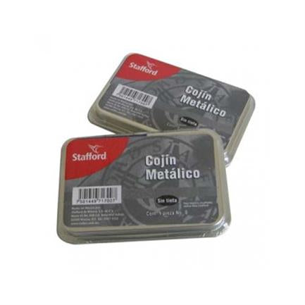 Cojin P/Sellos Stafford #2 Metalico S/Tinta 15.5X8 cms