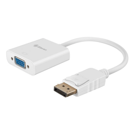 Adaptador Steren DisplayPort a VGA Color Blanco