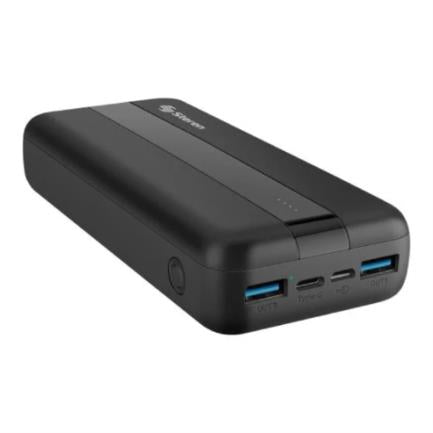 Power Bank Steren 20000mAh Carga Rápida 2 Salidas USB-C