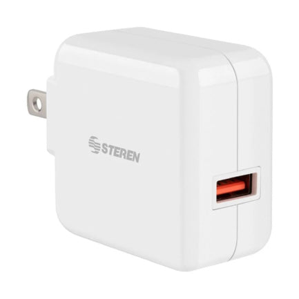 CARGADOR STEREN QUICK CHARGE 3.0 1PUERTO D/CASA