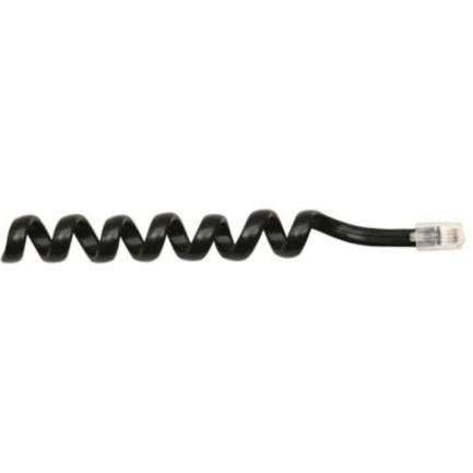 CABLE ESPIRAL TELEFONICO P/AURICULAR 2.1M NEGRO