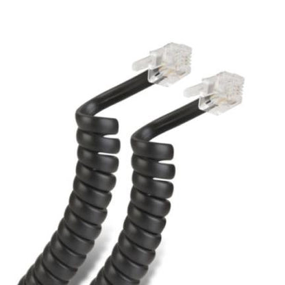 CABLE ESPIRAL TELEFONICO P/AURICULAR 2.1M NEGRO